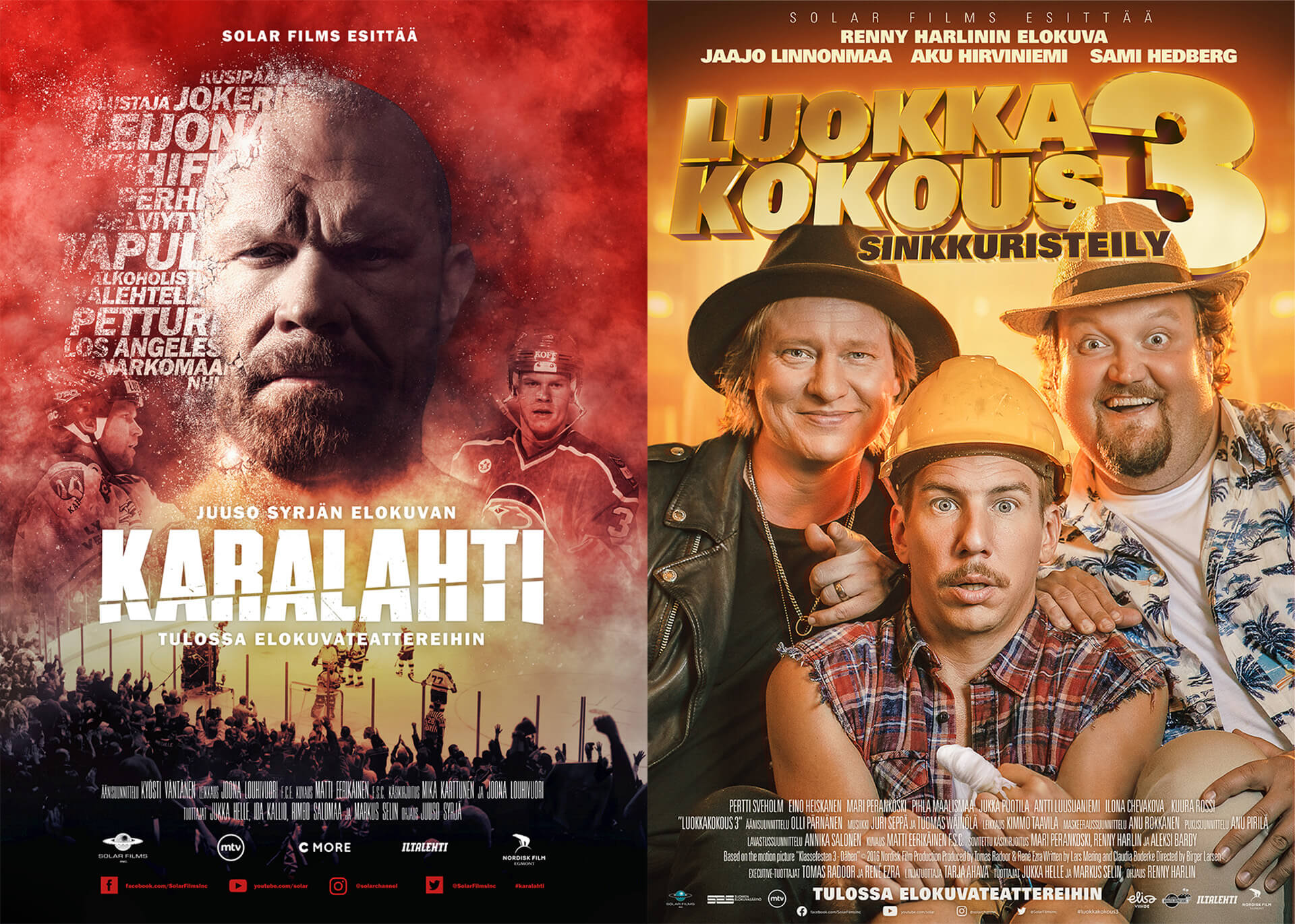 Karalahti- ja Luokkakokous 3 -elokuvien ensi-illat siirtyvät