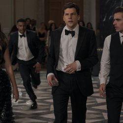 Ariana Greenblatt as June, Jesse Eisenberg as Daniel Atlas, and Dave Franco as Jack Wilder in Now You See Me: Now You Don’t. Photo Credit: Katalin Vermes Ruben Fleischerin ohjaama Now You See Me: Now You Don't elokuvateattereissa 14.11.2025. Pääosissa Jesse Eisenberg, Woody Harrelson, Dave Franco, Isla Fisher, Justice Smith, Dominic Smith, Ariana Greenblatt, Rosamund Pike, Morgan Freeman, Daniel Radcliffe, Mark Ruffalo.