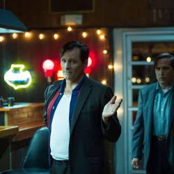 Viggo Mortensen as Tony Vallelonga and Mahershala Ali as Dr. Donald Shirley in Green Book, directed by Peter Farrelly.