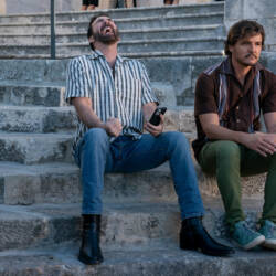 Nicolas Cage as Nic Cage and Pedro Pascal as Javi in The Unbearable Weight of Massive Talent. Photo Credit: Katalin Vermes/Lionsgate